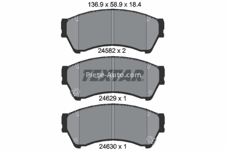 Set plăcuțe frână TEXTAR, față, pentru: MAZDA 6 1.8-2.5 08.07-07.13