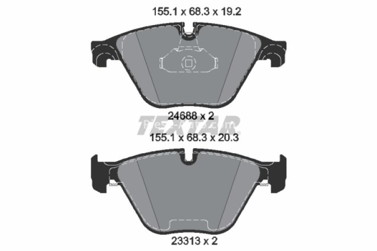 Set plăcuțe frână TEXTAR, față, pentru: BMW 5 (F10), 5 (F11), 6 (F12), 6 (F13), 6 GRAN COUPE (F06) 2.0-3.0H 11.09-10.18