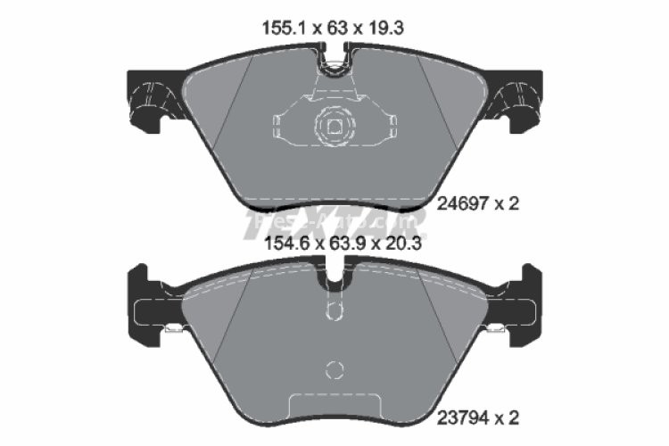 Set plăcuțe frână TEXTAR, față, pentru: BMW 5 (F10), 5 (F11) 1.6-3.0D 06.09-02.17