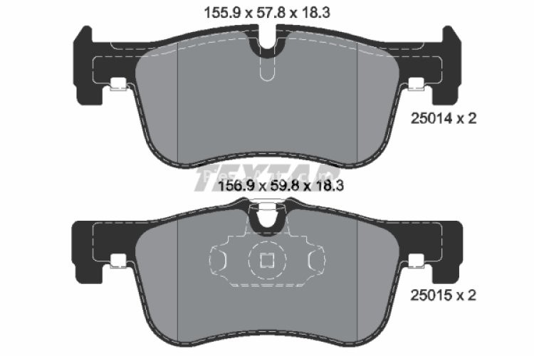 Set plăcuțe frână TEXTAR, față, pentru: BMW 1 (F20), 1 (F21), 2 (F22, F87), 2 (F23) 1.5-2.0D 07.11-