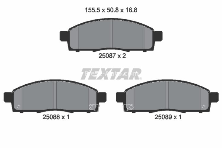 Set plăcuțe frână TEXTAR, față, pentru: NISSAN NV200, NV200 / EVALIA 1.5D/1.6/Electric 02.10-