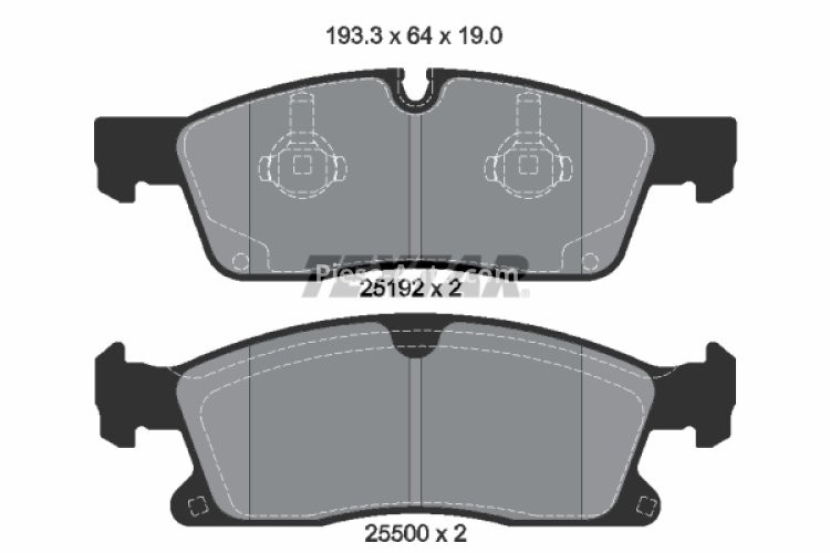 Set plăcuțe frână TEXTAR, față, pentru: MERCEDES GL (X166), GLE (C292), GLE (W166), GLS (X166); DODGE DURANGO; JEEP GRAND CHEROKEE IV 2.2D-6.4 01.11-