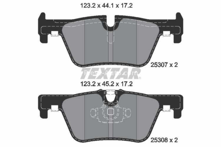 Set plăcuțe frână TEXTAR, spate, pentru: BMW 1 (F20), 1 (F21), 2 (F22, F87), 2 (F23), 3 (F30, F80), 3 (F31), 3 GRAN TURISMO (F34), 4 (F32, F82), 4 (F33, F83), 4 GRAN COUPE (F36) 1.5-3.0H 07.11-