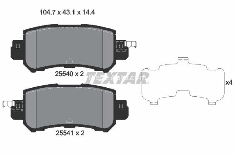 Set plăcuțe frână TEXTAR ,spate (cu accesorii), pentru: MAZDA CX-3, CX-5 1.5D-2.5 11.11-