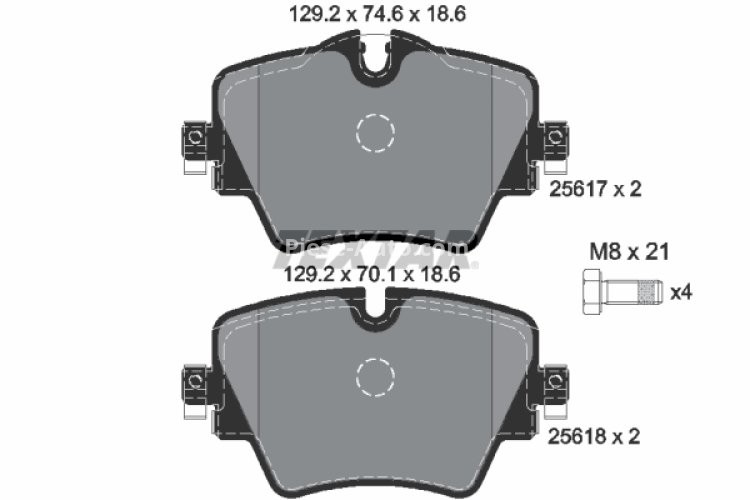 Set plăcuțe frână TEXTAR, față, (cu suruburi ghidare etrier frână), pentru: BMW 1 (F40), 2 (F45), 2 (G42, G87), 2 GRAN COUPE (F44), 2 GRAN TOURER (F46) 1.5-3.0DH 11.13-