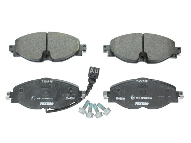 Set plăcuțe frână TEXTAR, față, (cu suruburi ghidare etrier frână), pentru: AUDI A3, A3 ALLSTREET, Q2, Q3, TT; CUPRA FORMENTOR, LEON, LEON SPORTSTOURER; SEAT ATECA 1.0-Electric 04.12-