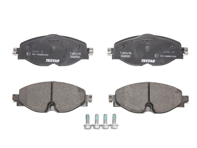 Set plăcuțe frână TEXTAR, față, (cu suruburi ghidare etrier frână), pentru: AUDI A1, A1 ALLSTREET, A1 CITY CARVER, Q3; FORD TOURNEO CONNECT NADWOZIE WIELKOPRZES 1.0-Electric 04.10-