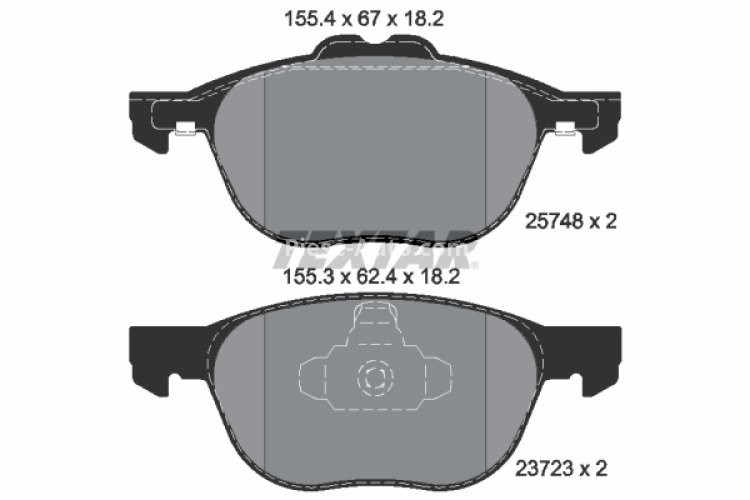 Set plăcuțe frână TEXTAR, față, pentru: FORD KUGA II, TOURNEO CONNECT V408 NADWOZIE WIELKO, TRANSIT CONNECT, TRANSIT CONNECT V408/MINIVAN 1.0-2.5 02.13-