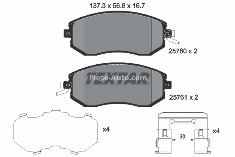 Set plăcuțe frână TEXTAR, față, pentru: SUBARU BRZ, FORESTER, IMPREZA, LEGACY V, OUTBACK, XV; TOYOTA GR 86, GT 86 1.5-3.6 12.00-
