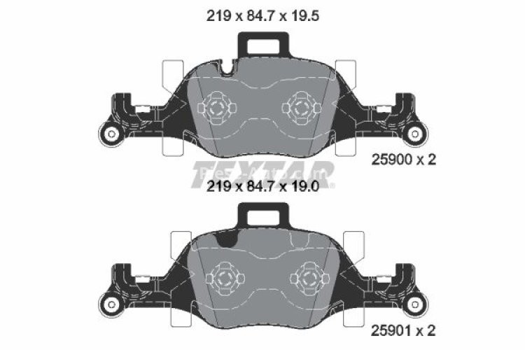 Set plăcuțe frână TEXTAR, față, (cu greutati de echilibrare), pentru: BMW 2 (G42, G87), 3 (G20, G80, G28), 3 (G21), 3 (G21, G81), 4 (G22, G82), 4 (G23, G83), 4 GRAN COUPE (G26) 2.0-Electric 09.15-