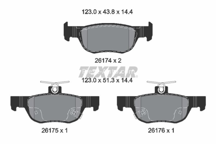 Set plăcuțe frână TEXTAR, spate, pentru: MAZDA 3, CX-30, MX-30 1.5-Electric 11.18-