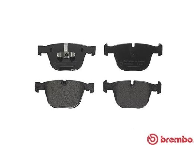 Set plăcuțe frână BREMBO ,spate (fara optionale), pentru: BMW 5 GRAN TURISMO (F07), 7 (F01, F02, F03, F04) 2.0-6.0 02.08-02.17