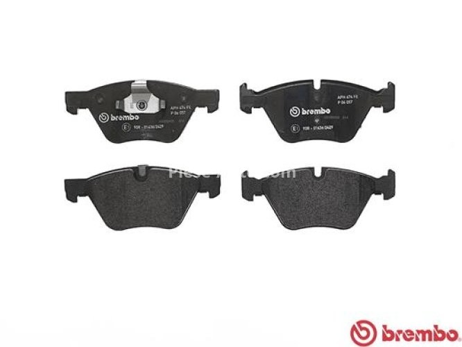 Set plăcuțe frână BREMBO ,față, (cu tampon amortizare; fara optionale), pentru: BMW 5 (E60), 5 (E61), X1 (E84) 2.0-3.0 07.03-08.11