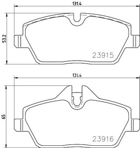 Set plăcuțe frână BREMBO ,față , pentru: BMW I3 (I01) Electric 08.13-