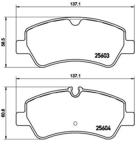 Set plăcuțe frână BREMBO ,spate (cu suruburi ghidare etrier frână), pentru: FORD TOURNEO CUSTOM V362, TRANSIT CUSTOM V362, TRANSIT V363 1.0H-2.2D 04.12-