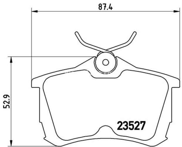 Set plăcuțe frână BREMBO, spate , pentru: HONDA ACCORD VI, ACCORD VII 1.6-2.4 10.98-05.08