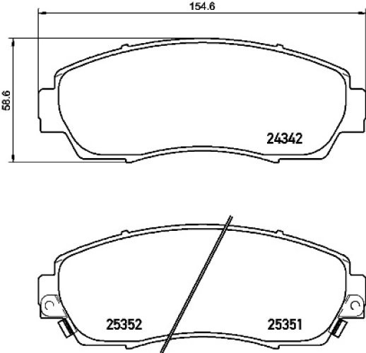Set plăcuțe frână BREMBO ,față, pentru: HONDA CROSSTOUR I, CR-V III, CR-V IV, CR-V V, ODYSSEY 1.5-3.5 10.06-