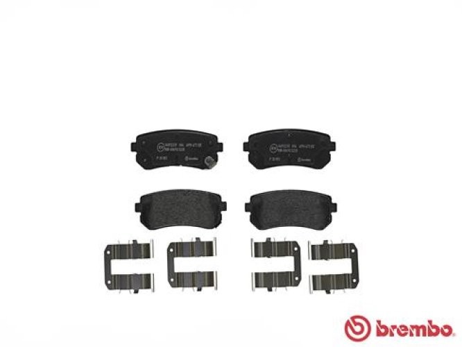 Set plăcuțe frână BREMBO, spate , pentru: HYUNDAI I30, IX35, SONATA VI, TUCSON, TUCSON/SUV; KIA CEE'D, CERATO II, CERATO KOUP III, OPTIMA, PRO CEE'D, SPORTAGE III, SPORTAGE IV 1.4-Electric 12.06-