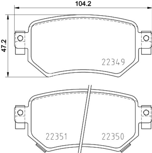 Set plăcuțe frână BREMBO, spate , pentru: MAZDA 6, 6/KOMBI 2.0/2.2D/2.5 08.12-
