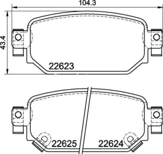 Set plăcuțe frână BREMBO, spate , pentru: MAZDA 3, CX-3 1.8D/2.0 09.13-