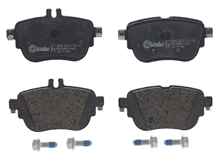 Set plăcuțe frână BREMBO, spate , pentru: MERCEDES CLS (C257), E (A238), E ALL-TERRAIN (S213), E (C238), E T-MODEL (S213), E (W213) 1.5-2.0H 01.16-
