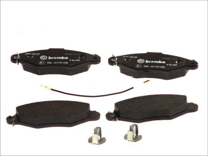 Set plăcuțe frână BREMBO ,față, pentru: NISSAN KUBISTAR; RENAULT KANGOO, KANGOO EXPRESS 1.2-Electric 08.97-