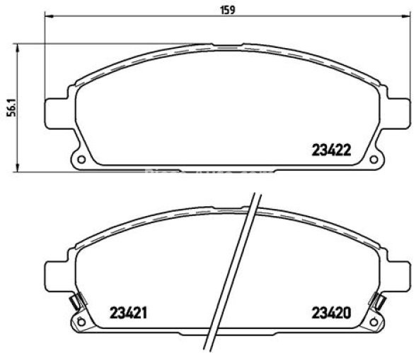 Set plăcuțe frână BREMBO ,față, pentru: ACURA MDX; INFINITI Q45 II, QX4; NISSAN PATHFINDER II, QUEST, X-TRAIL I 2.0-4.1 09.95-