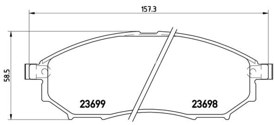 Set plăcuțe frână BREMBO ,față, pentru: NISSAN MURANO I, MURANO II, NP300 NAVARA, PATHFINDER III, QASHQAI I, SKYLINE, STAGEA; RENAULT KOLEOS I 1.6D-4.5 09.96-