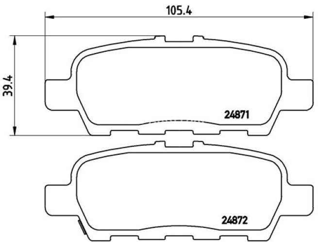 Set plăcuțe frână BREMBO, spate , pentru: NISSAN MURANO II, MURANO III, PATHFINDER IV, QUEST, TEANA II; SUZUKI GRAND VITARA II, XL7 1.6-3.6 05.03-