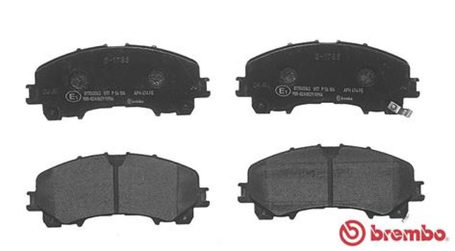 Set plăcuțe frână BREMBO ,față, (fara optionale), pentru: NISSAN X-TRAIL III; RENAULT KOLEOS II 1.3-3.5H 04.13-