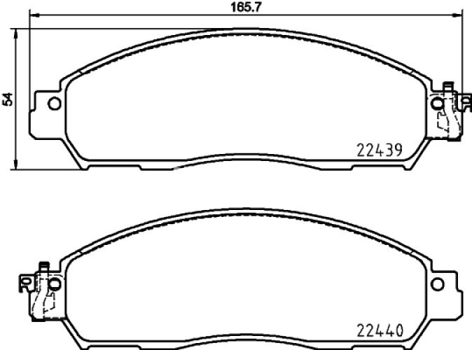 Set plăcuțe frână BREMBO ,față, pentru: NISSAN NAVARA, NP300 NAVARA; RENAULT ALASKAN 2.3D/2.5D 07.14-