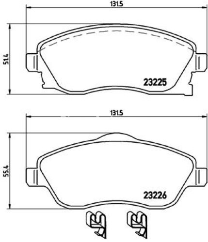 Set plăcuțe frână BREMBO ,față, pentru: OPEL COMBO TOUR, COMBO/MINIVAN, CORSA C, CORSA C/HATCHBACK, MERIVA A, TIGRA 1.0-1.8 09.00-
