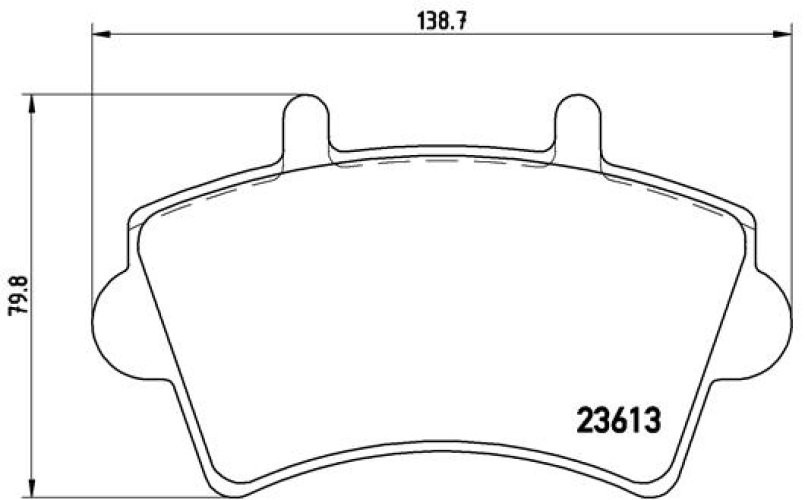 Set plăcuțe frână BREMBO ,față, pentru: NISSAN INTERSTAR; OPEL MOVANO A; RENAULT MASTER II 1.9D-3.0D 07.98-