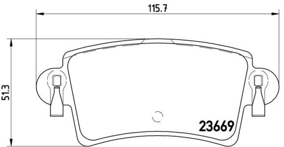 Set plăcuțe frână BREMBO, spate , pentru: NISSAN INTERSTAR; OPEL MOVANO A; RENAULT MASTER II 1.9D-3.0D 07.98-