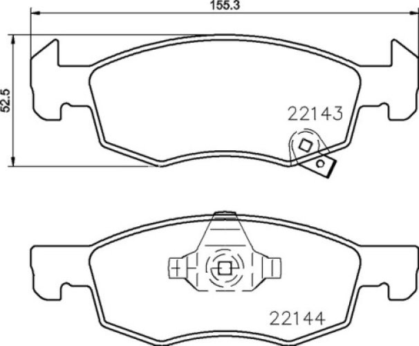 Set plăcuțe frână BREMBO ,față, pentru: OPEL CORSA E, CORSA E/HATCHBACK 1.0-1.4LPG 09.14-