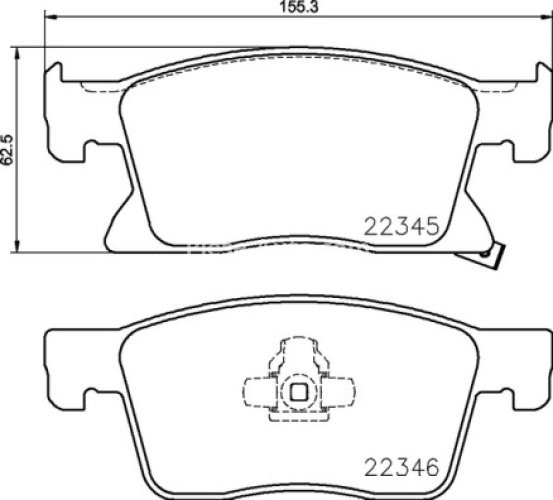 Set plăcuțe frână BREMBO ,față, pentru: OPEL ASTRA K, ASTRA K/KOMBI 1.0-1.6D 06.15-