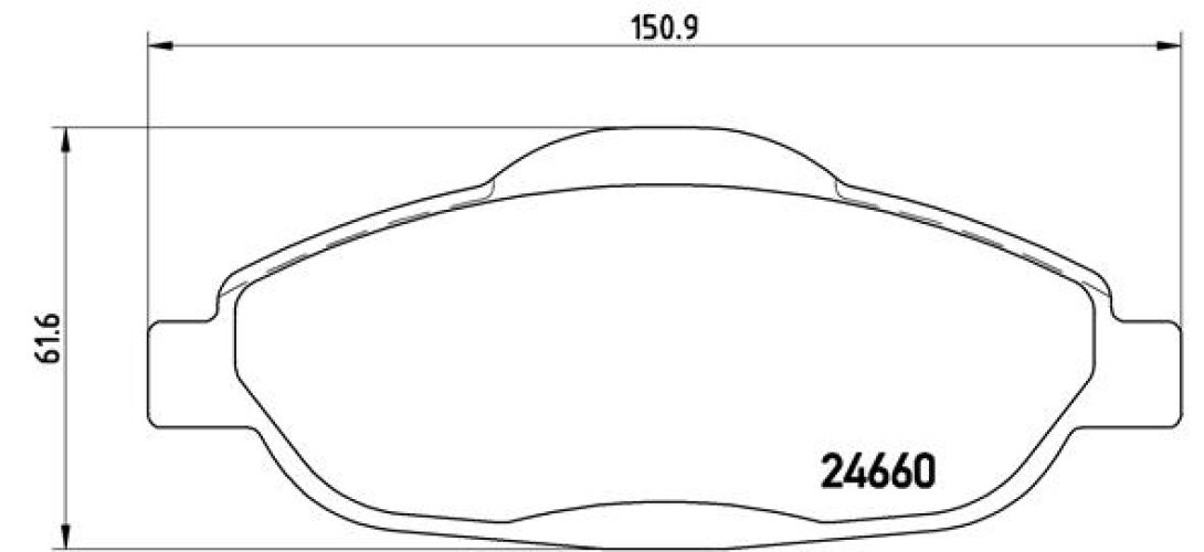 Set plăcuțe frână BREMBO ,față, pentru: PEUGEOT 3008, 308, 308 I, 408 1.2-2.0ALK 09.07-