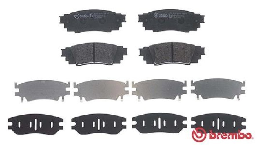 Set plăcuțe frână BREMBO ,spate (fara optionale), pentru: LEXUS ES, RX, UX; TOYOTA CAMRY, C-HR, RAV 4 V 1.2-3.5H 10.15-