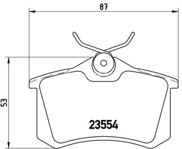 Set plăcuțe frână BREMBO, spate , pentru: AUDI A4 B6, A4 B7, A6 C5; CITROEN C3 III, C4 CACTUS; PEUGEOT 207, 208 I, 405 I, 405 II; RENAULT ESPACE III, MEGANE I, MEGANE SCENIC, SCENIC I 1.0-4.2 08.83-