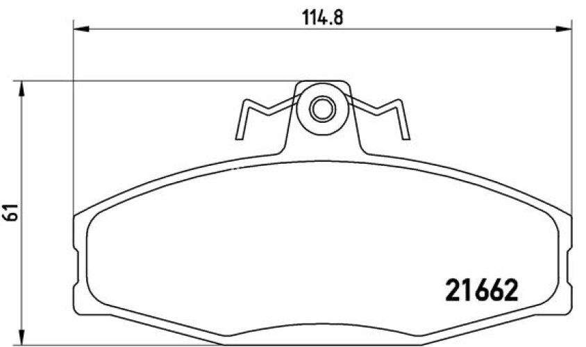 Set plăcuțe frână BREMBO ,față, pentru: SKODA FAVORIT, FAVORIT FORMAN, FELICIA CUBE, FELICIA I, FELICIA II; VW CADDY II 1.3/1.6/1.9D 05.89-04.02
