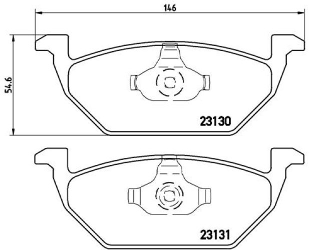 Set plăcuțe frână BREMBO ,față, (fara optionale), pentru: AUDI A1, A1 CITY CARVER, A3; SEAT ARONA, CORDOBA, IBIZA III, IBIZA IV, IBIZA IV SC, IBIZA IV ST 1.0-Electric 09.96-