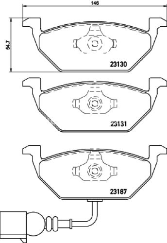 Set plăcuțe frână BREMBO ,față, pentru: AUDI A2, A3; SEAT ALTEA, ALTEA XL, IBIZA III, LEON, TOLEDO II, TOLEDO III; SKODA CITIGO, FABIA I, FABIA I PRAKTIK, FABIA II, OCTAVIA I 1.0-Electric 09.96-