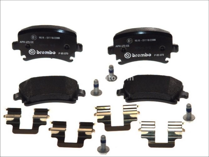 Set plăcuțe frână BREMBO, spate , pentru: AUDI A3, A4 B6, A4 B7, A6 ALLROAD C6, A6 C6, TT; SEAT ALTEA, ALTEA XL, EXEO, EXEO ST, LEON, LEON SC, LEON ST, TOLEDO III; SKODA OCTAVIA II 1.2-3.2 04.02-