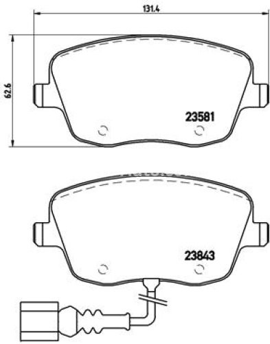 Set plăcuțe frână BREMBO ,față, pentru: SEAT CORDOBA, IBIZA III; SKODA FABIA I, FABIA II, ROOMSTER, ROOMSTER PRAKTIK; VW POLO, POLO IV 1.2-2.0 12.99-