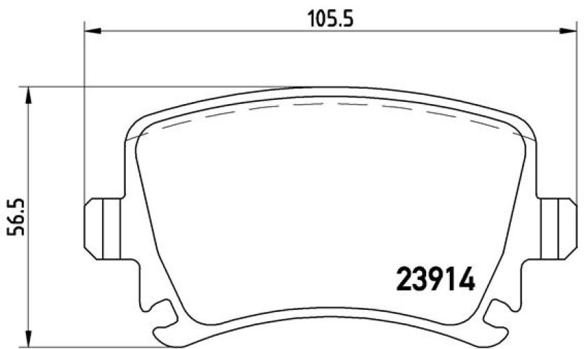 Set plăcuțe frână BREMBO, spate , pentru: AUDI A3, A4 B7, TT; SEAT LEON, LEON SC, LEON ST; SKODA OCTAVIA III, SUPERB II; VW EOS, GOLF V, GOLF VI, PASSAT B6, SCIROCCO III 1.4-3.6 07.03-10.20