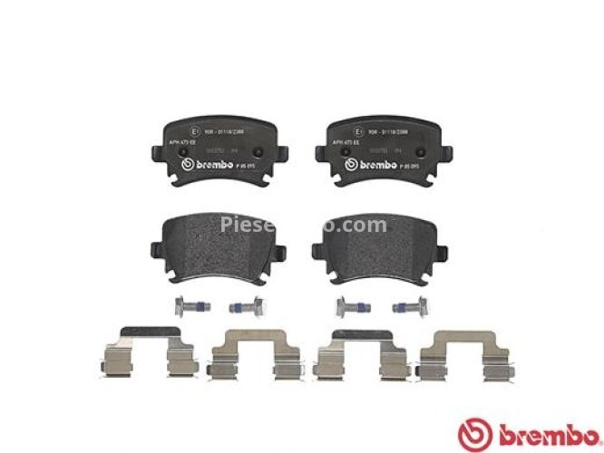 Set plăcuțe frână BREMBO, spate , pentru: AUDI A3, A4 B7, TT; SEAT LEON, LEON SC, LEON ST; SKODA OCTAVIA III, SUPERB II; VW EOS, GOLF V, GOLF VI, PASSAT B6, SCIROCCO III 1.4-3.6 07.03-10.20