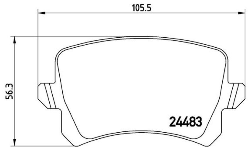 Set plăcuțe frână BREMBO, spate , pentru: AUDI Q3; SEAT ALHAMBRA; VW CC B7, GOLF V, PASSAT ALLTRACK B7, PASSAT B6, PASSAT B7, PASSAT B7/KOMBI, SHARAN, TIGUAN 1.4-3.6 10.04-