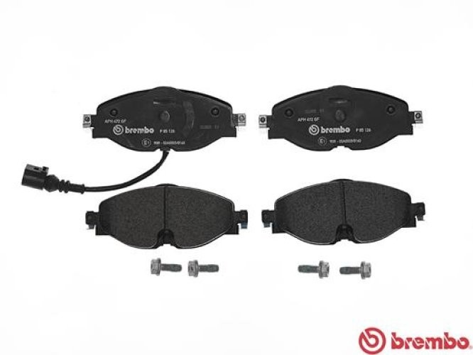 Set plăcuțe frână BREMBO ,față, (cu suruburi ghidare etrier frână; fara optionale), pentru: AUDI A3, Q2, Q3, TT; CUPRA FORMENTOR, LEON; SEAT ATECA, LEON, LEON SC 1.0-Electric 11.07-