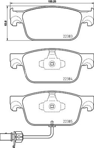 Set plăcuțe frână BREMBO ,față, pentru: AUDI A4 ALLROAD B9, A4 B9, A5 1.4-3.0DH 05.15-