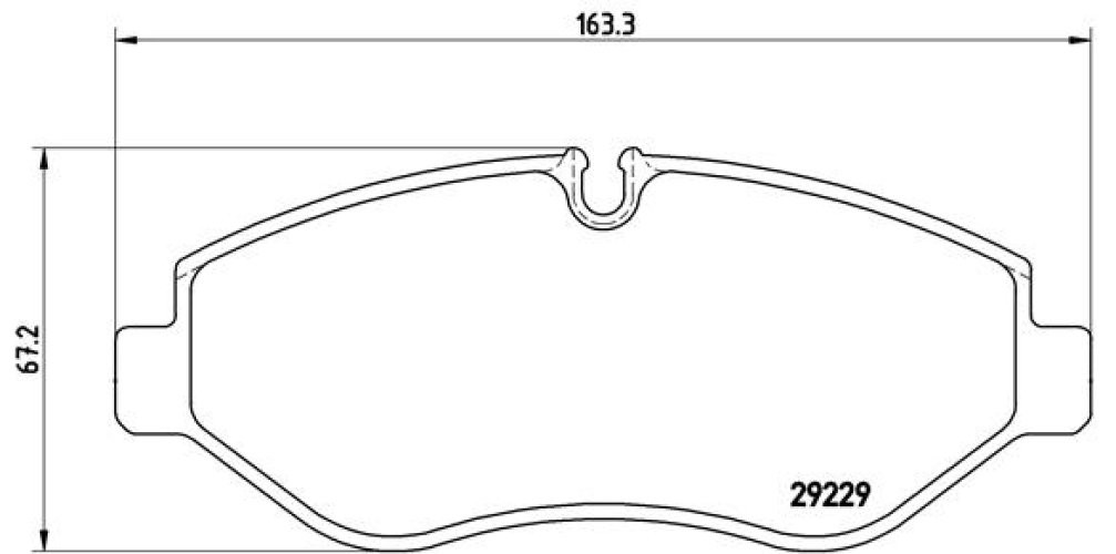 Set plăcuțe frână BREMBO ,față, pentru: IVECO DAILY III, DAILY IV, DAILY V, DAILY VI 2.3D-Electric 05.99-